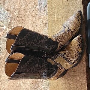 Justin python cowboy boots